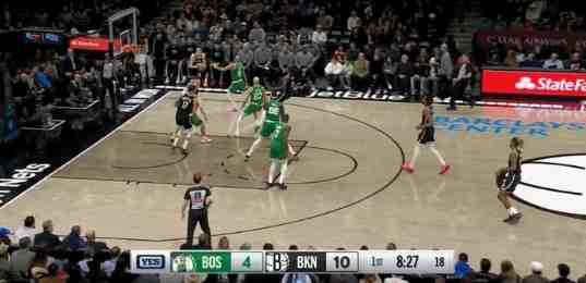 捍衛(wèi)主場!8號秀杰明追身三分再進 籃網(wǎng)開局4記三分13-4!