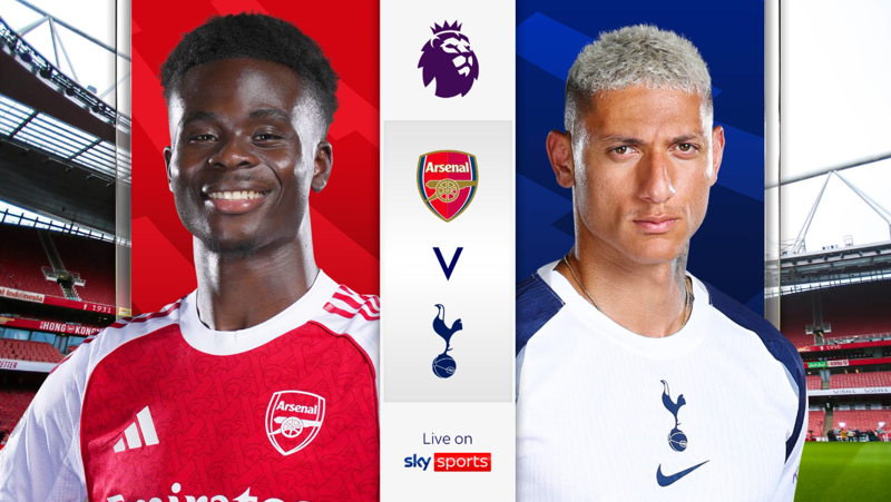 天空體育英超第12輪比分預測：阿森納1-2熱刺，曼聯2-2埃弗頓